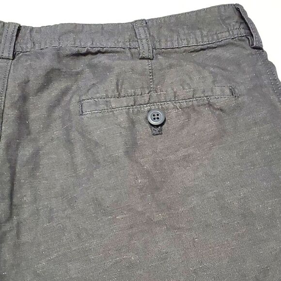 Express Gray Linen Blend Classic Fit Summer Boardwalk Shorts - Picture 6 of 10